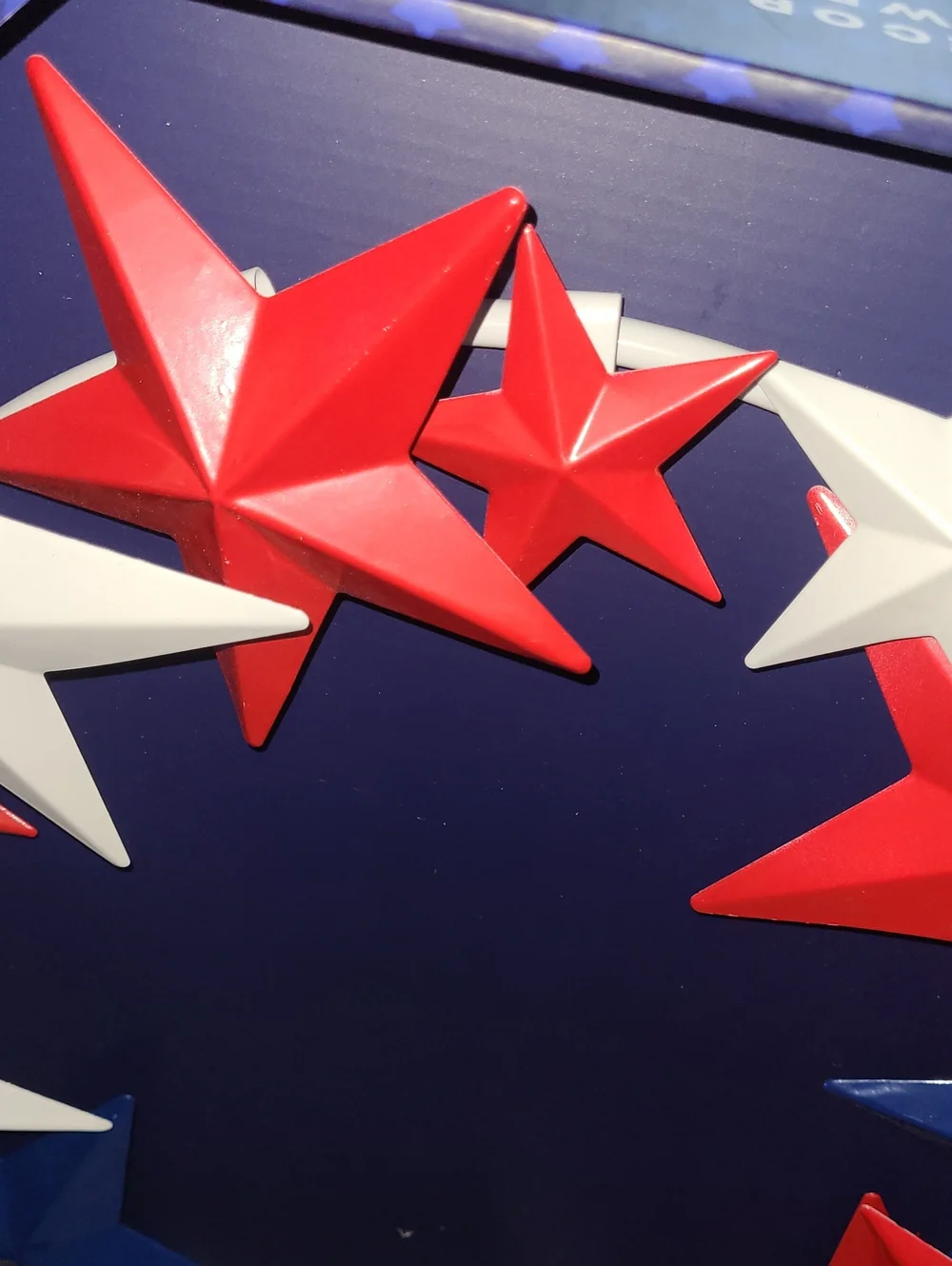 Liberty Lane Patriotic Star Wreath - Red White Blue - 19.5